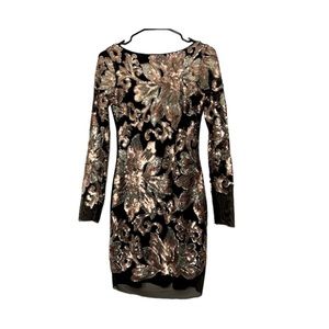 * Alexia Admor Black and Gold Mini Dress